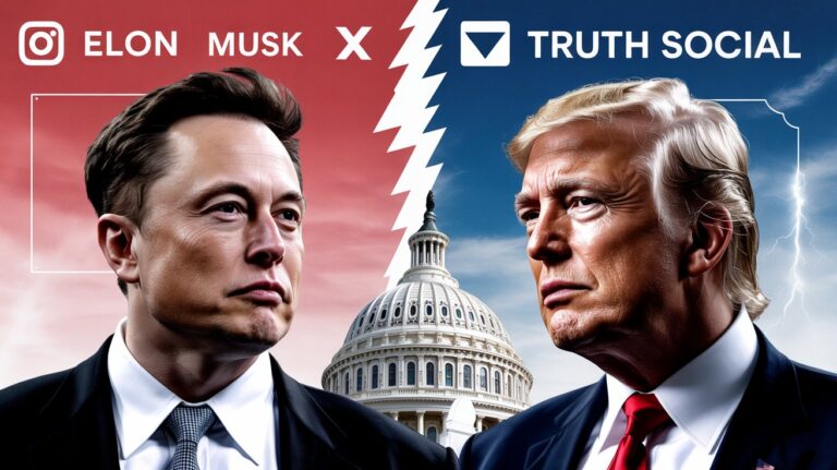 Elon Musk and Donald Trump fight